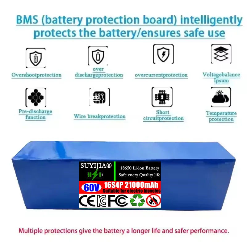 60V 21Ah ใหม่ 18650 16S4P 1800 - 60V 30Ah Electric Scooter Battery บทวิจารณ์และราคา